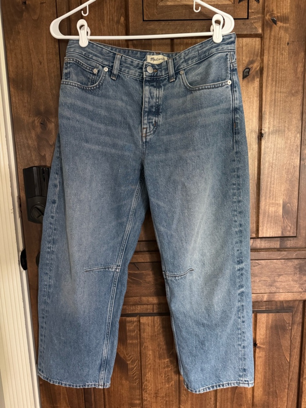 Madewell Light Blue Cropped Straight Jeans